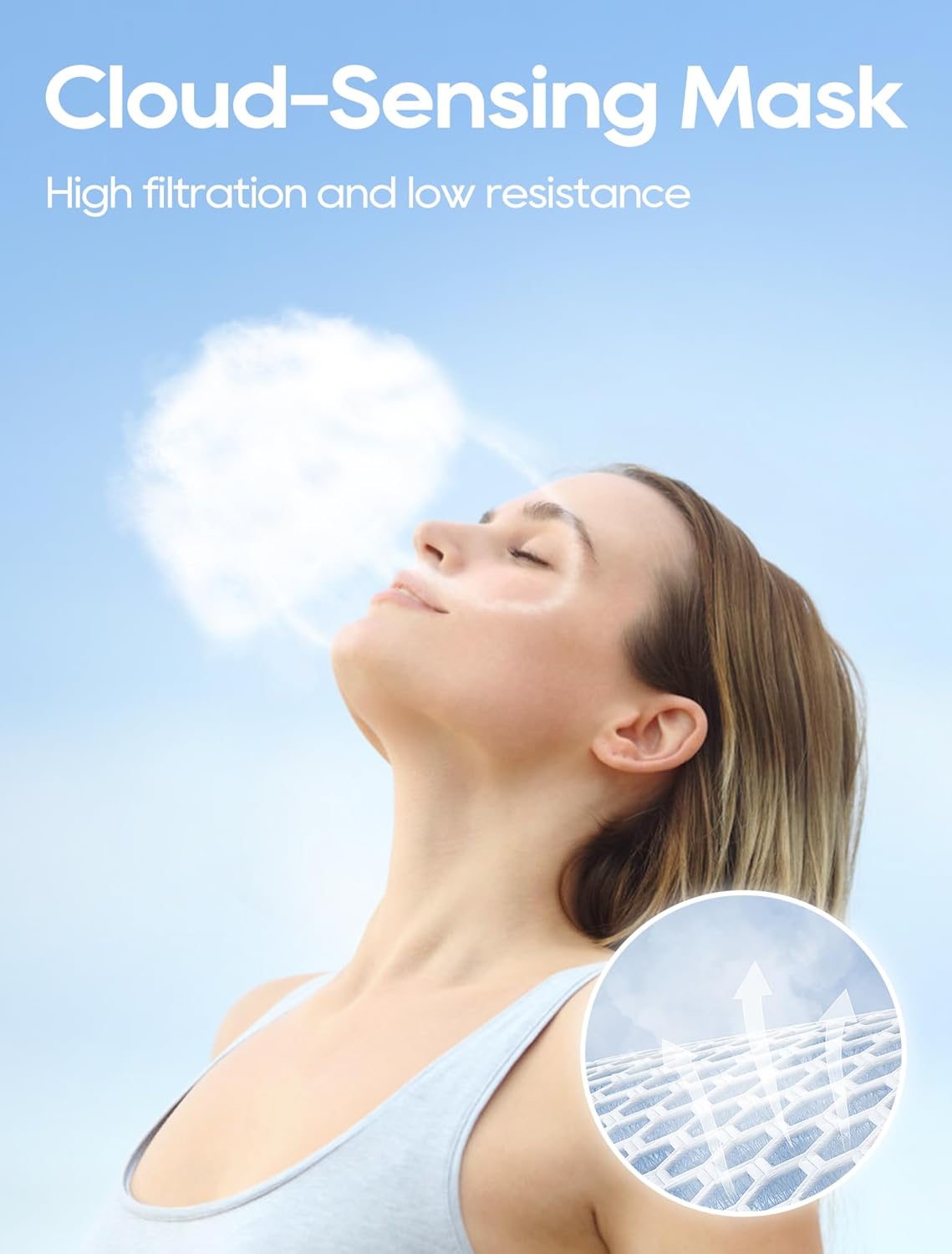 Funight KN95 Adult Masks 50 Pack 5 Layers Black Disposable Dust Masks with Filtering Efficiency≥95%